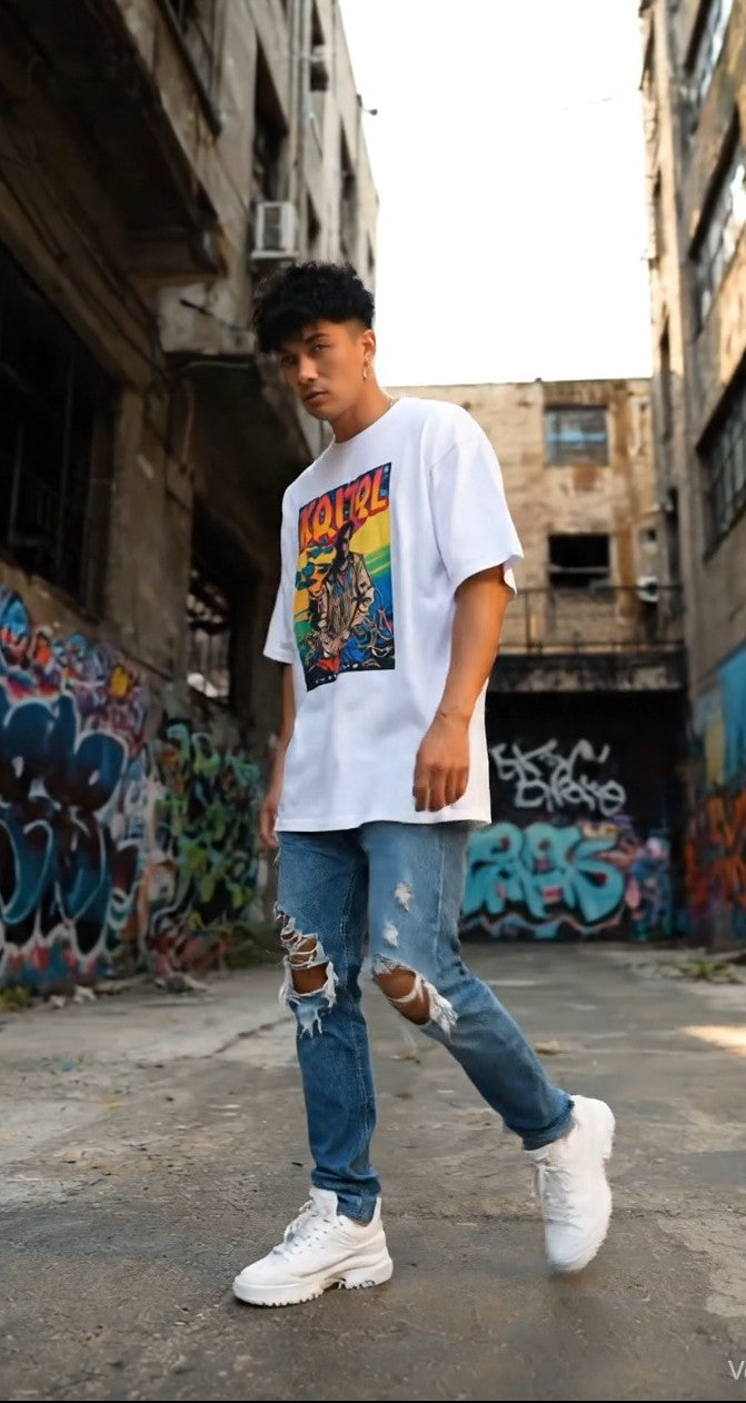 Tshirt printed on hand